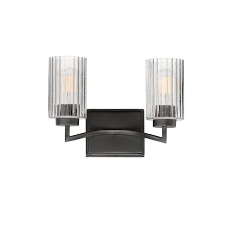 Maxim Lighting Rigata 2-Light Wall Sconce, Black 21372CRBK